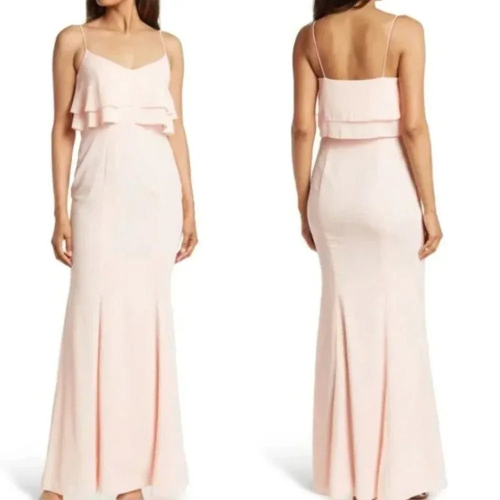 Likely Monte Popover‎ Gown in Seashell Pink Size US 12